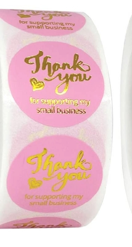 200. pieces 1"  Thank You for Supporting My Small